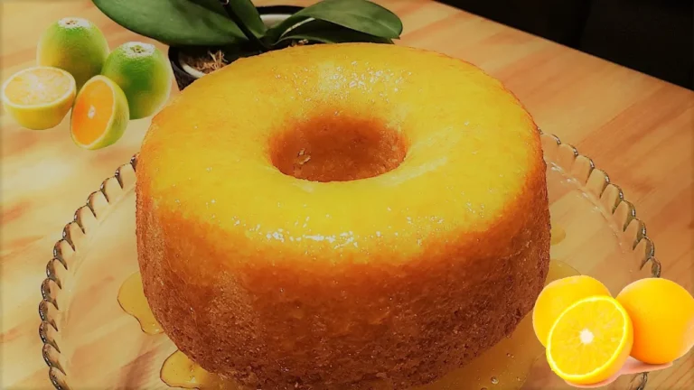 Torta soffice all'arancia con sciroppo extra (semplice nel frullatore)
